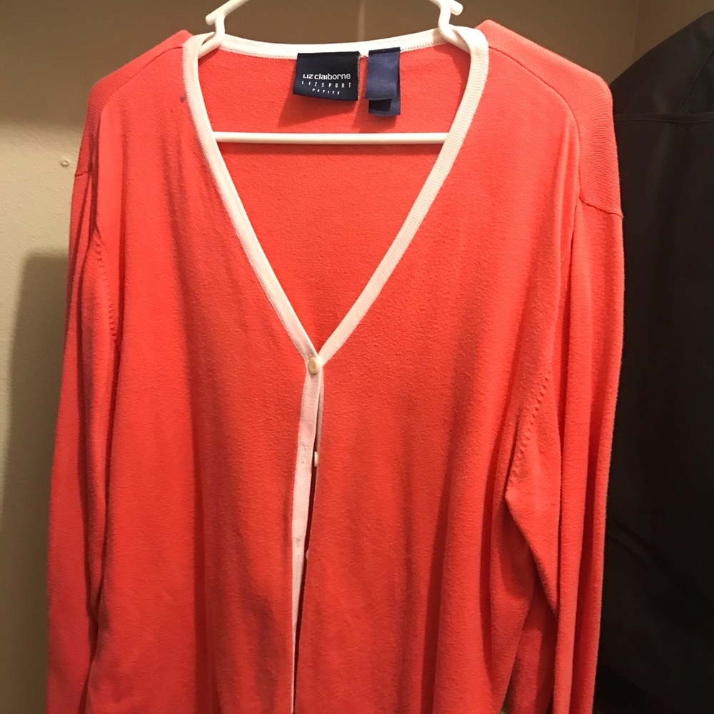 Liz Claiborne coral sweater